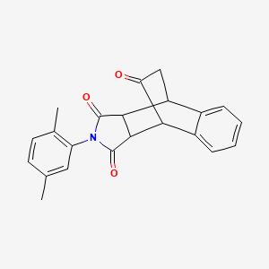 molecular formula C22H19NO3 B5044882 11-(2,5-Dimethylphenyl)-11-azatetracyclo[6.5.2.02,7.09,13]pentadeca-2,4,6-triene-10,12,14-trione 