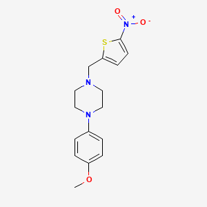 molecular formula C16H19N3O3S B5044906 1-(4-Methoxyphenyl)-4-[(5-nitrothiophen-2-yl)methyl]piperazine 