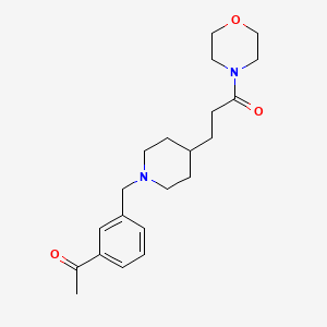 1-[3-({4-[3-(4-morpholinyl)-3-oxopropyl]-1-piperidinyl}methyl)phenyl]ethanone