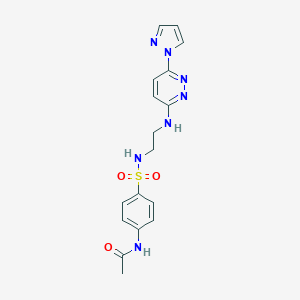 N-(4-(N-(2-((6-(1H-pyrazol-1-yl)pyridazin-3-yl)amino)ethyl)sulfamoyl)phenyl)acetamide