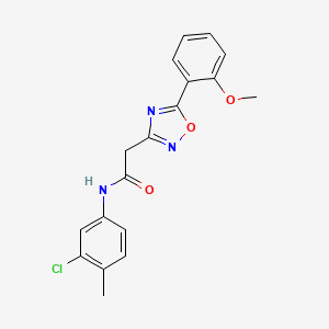 N-(3-chloro-4-methylphenyl)-2-[5-(2-methoxyphenyl)-1,2,4-oxadiazol-3-yl]acetamide