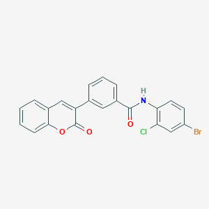 N-(4-bromo-2-chlorophenyl)-3-(2-oxo-2H-chromen-3-yl)benzamide