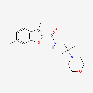 3,6,7-trimethyl-N-(2-methyl-2-morpholin-4-ylpropyl)-1-benzofuran-2-carboxamide