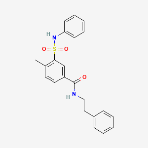 4-methyl-N-(2-phenylethyl)-3-(phenylsulfamoyl)benzamide