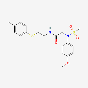 N~2~-(4-methoxyphenyl)-N~1~-{2-[(4-methylphenyl)thio]ethyl}-N~2~-(methylsulfonyl)glycinamide