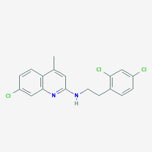 molecular formula C18H15Cl3N2 B5045033 7-chloro-N-[2-(2,4-dichlorophenyl)ethyl]-4-methyl-2-quinolinamine 