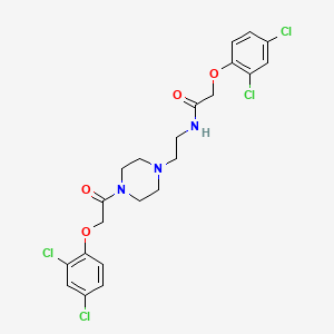 2-(2,4-dichlorophenoxy)-N-(2-{4-[(2,4-dichlorophenoxy)acetyl]-1-piperazinyl}ethyl)acetamide