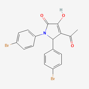 molecular formula C18H13Br2NO3 B5045044 4-acetyl-1,5-bis(4-bromophenyl)-3-hydroxy-1,5-dihydro-2H-pyrrol-2-one 