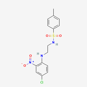 molecular formula C15H16ClN3O4S B5045075 N-{2-[(4-chloro-2-nitrophenyl)amino]ethyl}-4-methylbenzenesulfonamide CAS No. 6189-98-6