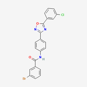 3-bromo-N-{4-[5-(3-chlorophenyl)-1,2,4-oxadiazol-3-yl]phenyl}benzamide