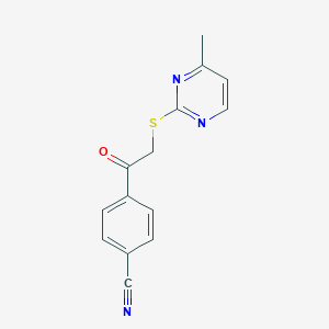 4-{[(4-Methylpyrimidin-2-yl)sulfanyl]acetyl}benzonitrile