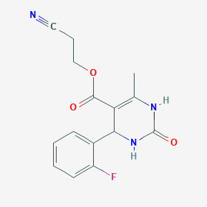 2-Cyanoethyl 4-(2-fluorophenyl)-6-methyl-2-oxo-1,2,3,4-tetrahydropyrimidine-5-carboxylate