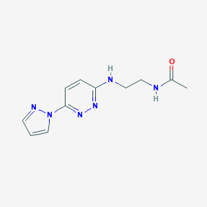N-(2-((6-(1H-pyrazol-1-yl)pyridazin-3-yl)amino)ethyl)acetamide