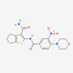 2-[4-(MORPHOLIN-4-YL)-3-NITROBENZAMIDO]-4H,5H,6H-CYCLOPENTA[B]THIOPHENE-3-CARBOXAMIDE