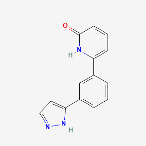 molecular formula C14H11N3O B5045172 6-[3-(1H-pyrazol-3-yl)phenyl]-2-pyridinol trifluoroacetate (salt) 