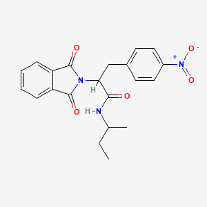 molecular formula C21H21N3O5 B5045180 N-butan-2-yl-2-(1,3-dioxoisoindol-2-yl)-3-(4-nitrophenyl)propanamide 