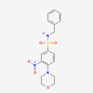 N-benzyl-4-(4-morpholinyl)-3-nitrobenzenesulfonamide