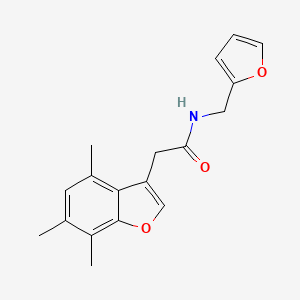 N-(2-furylmethyl)-2-(4,6,7-trimethyl-1-benzofuran-3-yl)acetamide