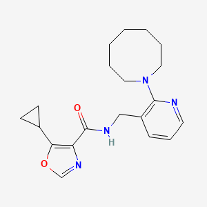 N-{[2-(1-azocanyl)-3-pyridinyl]methyl}-5-cyclopropyl-1,3-oxazole-4-carboxamide