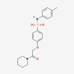 N-(4-methylphenyl)-4-[2-oxo-2-(1-piperidinyl)ethoxy]benzenesulfonamide