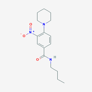 molecular formula C16H23N3O3 B5045240 N-butyl-3-nitro-4-(1-piperidinyl)benzamide 