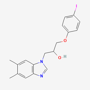 molecular formula C18H19IN2O2 B5045293 1-(5,6-DIMETHYL-1H-1,3-BENZIMIDAZOL-1-YL)-3-(4-IODOPHENOXY)-2-PROPANOL 