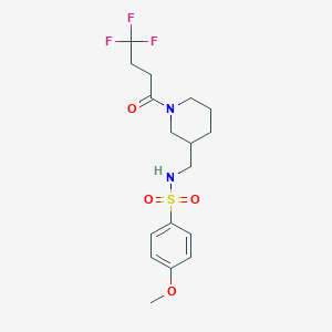 4-methoxy-N-{[1-(4,4,4-trifluorobutanoyl)-3-piperidinyl]methyl}benzenesulfonamide