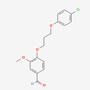 molecular formula C17H17ClO4 B5045298 4-[3-(4-chlorophenoxy)propoxy]-3-methoxybenzaldehyde 