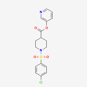 molecular formula C17H17ClN2O4S B5045318 Pyridin-3-yl 1-(4-chlorophenyl)sulfonylpiperidine-4-carboxylate 