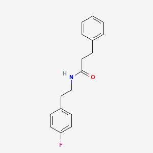 molecular formula C17H18FNO B5045341 N-[2-(4-fluorophenyl)ethyl]-3-phenylpropanamide 