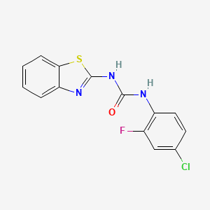 N-(1,3-BENZOTHIAZOL-2-YL)-N'-(4-CHLORO-2-FLUOROPHENYL)UREA