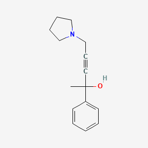 molecular formula C15H19NO B5045349 2-phenyl-5-pyrrolidin-1-ylpent-3-yn-2-ol 