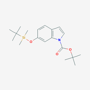 molecular formula C19H29NO3Si B504535 tert-butyl 6-{[tert-butyl(dimethyl)silyl]oxy}-1H-indole-1-carboxylate 