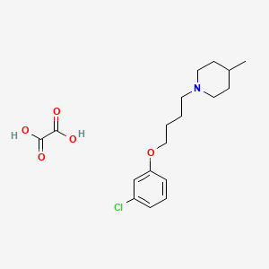 molecular formula C18H26ClNO5 B5045355 1-[4-(3-Chlorophenoxy)butyl]-4-methylpiperidine;oxalic acid 