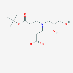 molecular formula C17H33NO6 B504536 Tert-butyl 3-[(3-tert-butoxy-3-oxopropyl)(2,3-dihydroxypropyl)amino]propanoate 