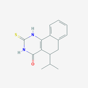 molecular formula C15H16N2OS B5045361 5-isopropyl-2-thioxo-2,3,5,6-tetrahydrobenzo[h]quinazolin-4(1H)-one 