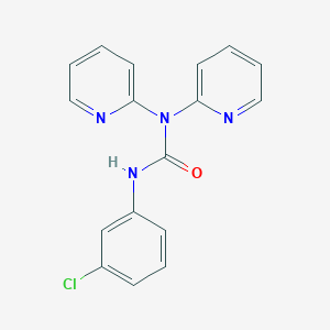 molecular formula C17H13ClN4O B5045367 3-(3-Chlorophenyl)-1,1-dipyridin-2-ylurea 