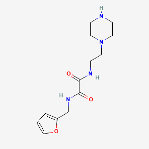 N'-(furan-2-ylmethyl)-N-(2-piperazin-1-ylethyl)oxamide