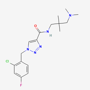 molecular formula C17H23ClFN5O B5045376 1-(2-chloro-4-fluorobenzyl)-N-[3-(dimethylamino)-2,2-dimethylpropyl]-1H-1,2,3-triazole-4-carboxamide 