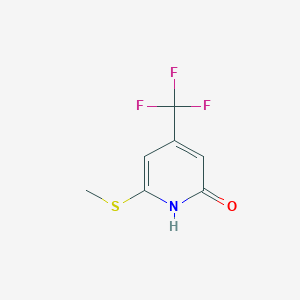 6-(methylsulfanyl)-4-(trifluoromethyl)-2(1H)-pyridinone