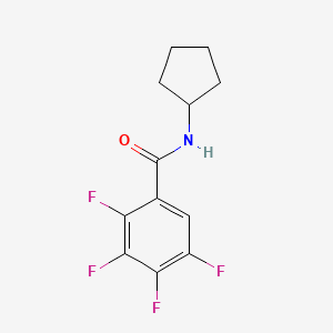 molecular formula C12H11F4NO B5045384 N-cyclopentyl-2,3,4,5-tetrafluorobenzamide 