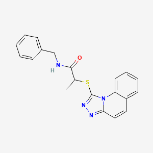 N-benzyl-2-([1,2,4]triazolo[4,3-a]quinolin-1-ylsulfanyl)propanamide