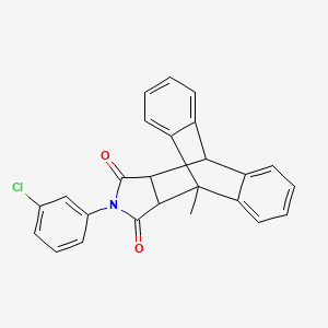 molecular formula C25H18ClNO2 B5045425 17-(3-chlorophenyl)-1-methyl-17-azapentacyclo[6.6.5.0~2,7~.0~9,14~.0~15,19~]nonadeca-2,4,6,9,11,13-hexaene-16,18-dione 