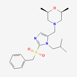 (2R*,6S*)-4-{[2-(benzylsulfonyl)-1-isobutyl-1H-imidazol-5-yl]methyl}-2,6-dimethylmorpholine