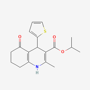 Propan-2-yl 2-methyl-5-oxo-4-(thiophen-2-yl)-1,4,5,6,7,8-hexahydroquinoline-3-carboxylate