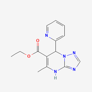 ETHYL 5-METHYL-7-(PYRIDIN-2-YL)-4H,7H-[1,2,4]TRIAZOLO[1,5-A]PYRIMIDINE-6-CARBOXYLATE