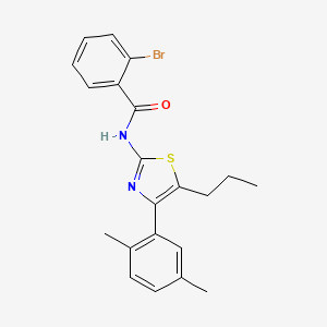 molecular formula C21H21BrN2OS B5045536 2-bromo-N-[4-(2,5-dimethylphenyl)-5-propyl-1,3-thiazol-2-yl]benzamide 