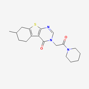 7-Methyl-3-(2-oxo-2-piperidin-1-ylethyl)-5,6,7,8-tetrahydro-[1]benzothiolo[2,3-d]pyrimidin-4-one