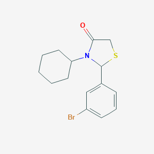 molecular formula C15H18BrNOS B504555 2-(3-Bromophenyl)-3-cyclohexyl-1,3-thiazolidin-4-one 
