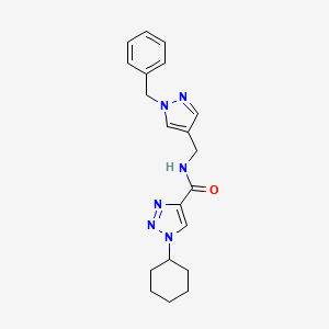 N-[(1-benzyl-1H-pyrazol-4-yl)methyl]-1-cyclohexyl-1H-1,2,3-triazole-4-carboxamide